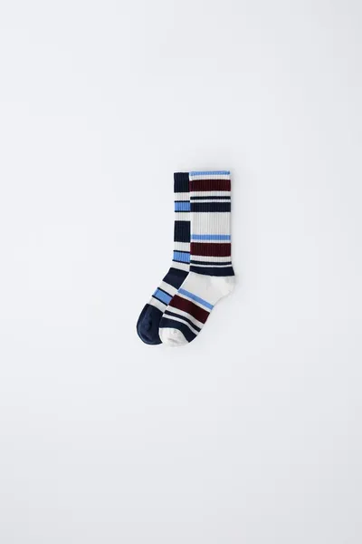 Набор из 2 пар длинных носков, BLUE/WHITE