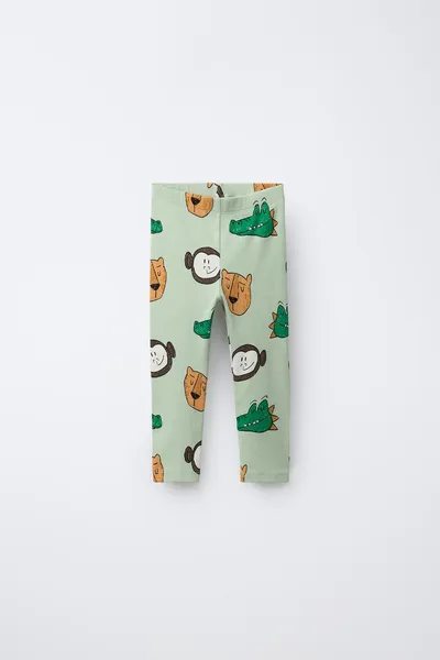Легинсы ANIMAL PRINT в рубчик