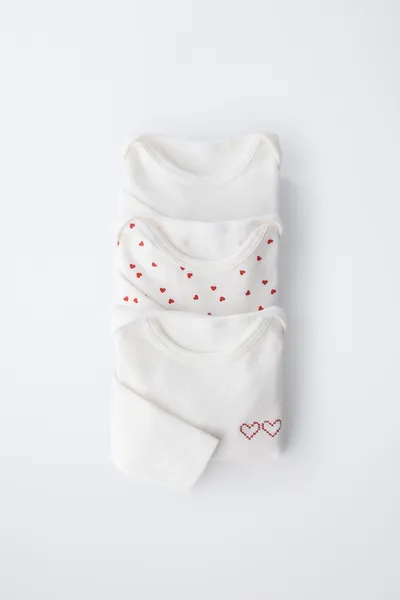 Набор из 3 боди HEART PRINT
