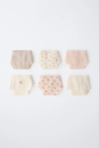 Трусы с цветочным принтом, 6 шт., для детей 6–14 лет / AGES 6-14 / SIX-PACK OF FLORAL BRIEFS
