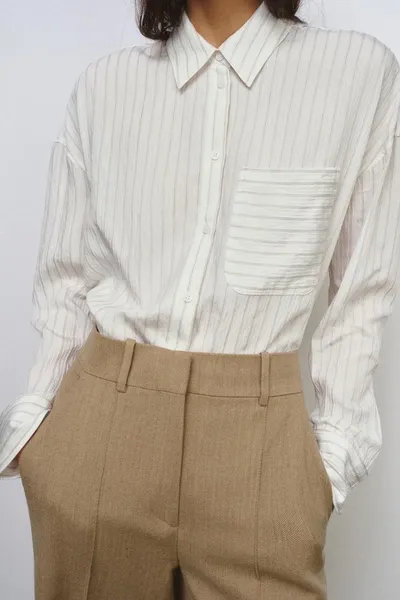 Рубашка в полоску ZW COLLECTION