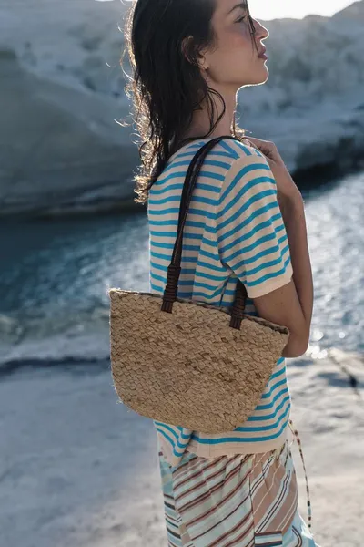 Джутовая мини-сумка TOTE