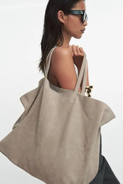 Сумка MAXI SPLIT SUEDE TOTE BAG